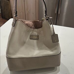 Kate Spade Ivory Textured Hobo Bag